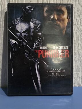 The Punisher DVD - Black & Red Action Movie Cover